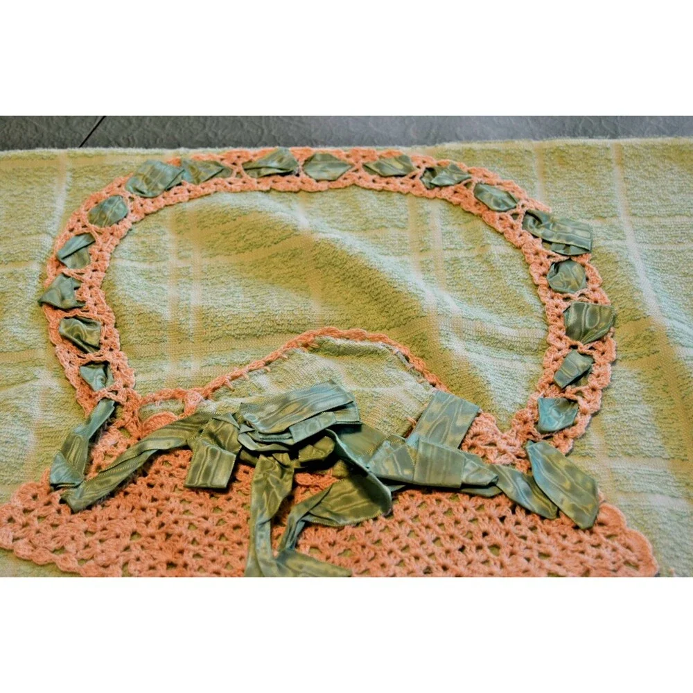 Vintage Cannon Mills Bath Towel Dry Fast Green Green Embroidered Basket